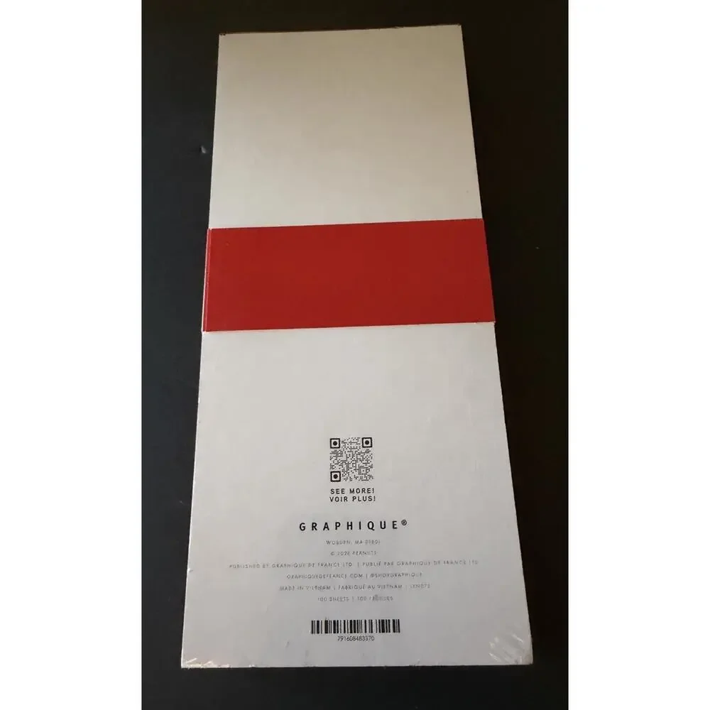 Graphique Snoopy & Woodstock Lined Note Pad 4x9in-100 Sheets~NEW! Fast Shipping!